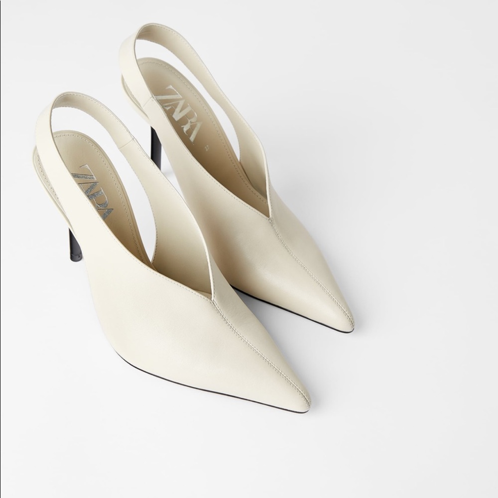 Zara slingback leather heels